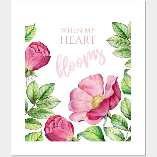 My Heart Blooms Wall Art by KaterynaSavchenko